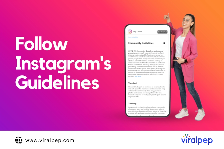 Follow instagrams guidelines