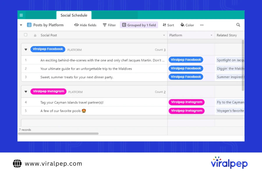 Airtable Social Media Scheduling Tool